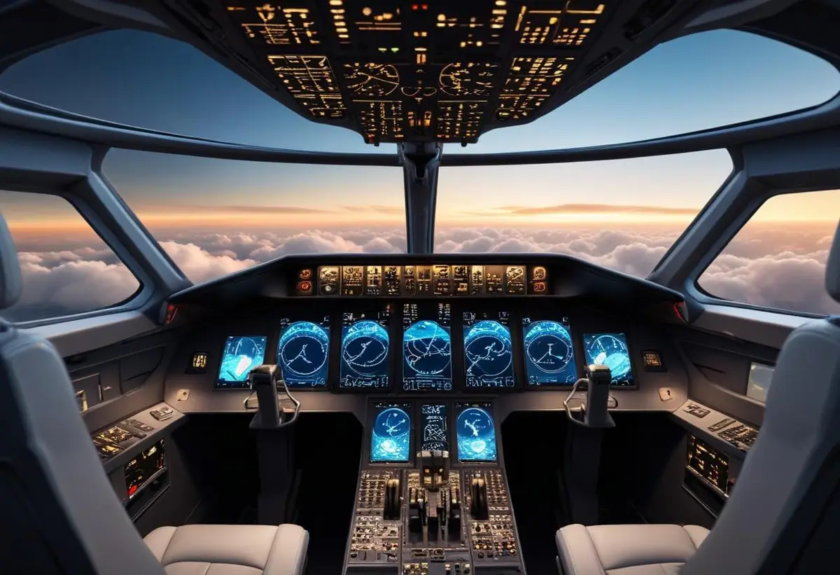 Upptäck den spännande världen av flygsimulator spel! illustration